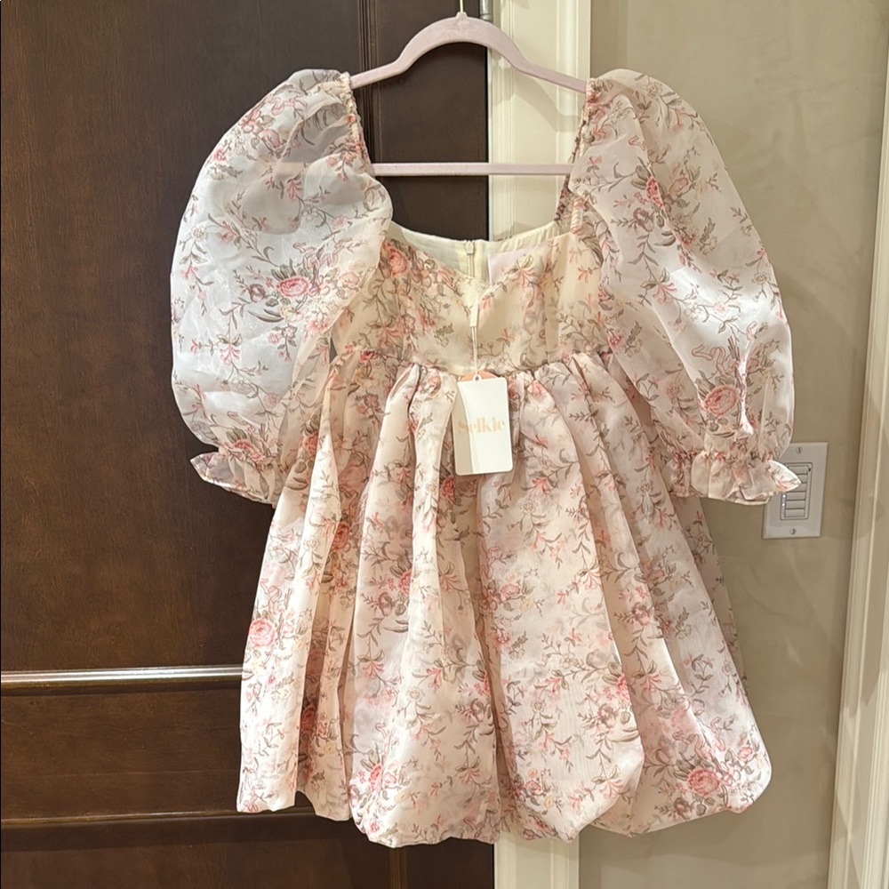 Selkie Pink and Cream Floral Dress